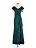 Xscape Solid Teal Cocktail Dress Size 6 - photo 1
