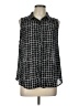 Elle 100% Polyester Black Sleeveless Blouse Size L - photo 1