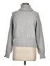 Elodie Solid Gray Turtleneck Sweater Size M - photo 1
