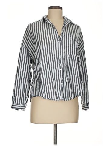 Zara TRF 3/4 Sleeve Button-Down Shirt (view 1)