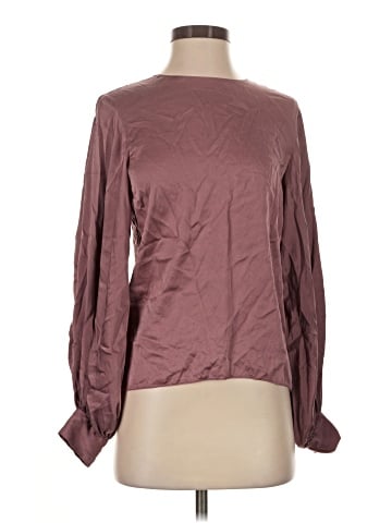 Nili Lotan Long Sleeve Silk Top (view 1)