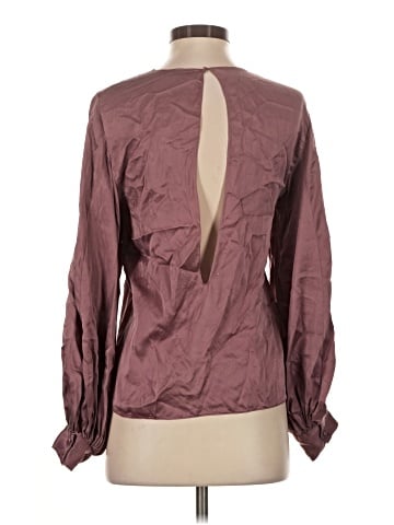 Nili Lotan Long Sleeve Silk Top (view 2)