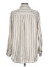 Old Navy Stripes Ivory Long Sleeve Button-Down Shirt Size L - photo 2
