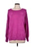 Crown & Ivy Hearts Pink Purple Pullover Sweater Size L - photo 1