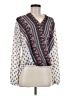 Eyeshadow 100% Polyester Ivory Long Sleeve Blouse Size M - photo 1