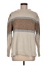 Democracy Color Block Tan Turtleneck Sweater Size M - photo 1