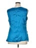 St. John Blue Sleeveless Silk Top Size XL - photo 2