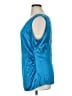 St. John Blue Sleeveless Silk Top Size XL - photo 5