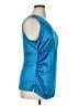 St. John Blue Sleeveless Silk Top Size XL - photo 4