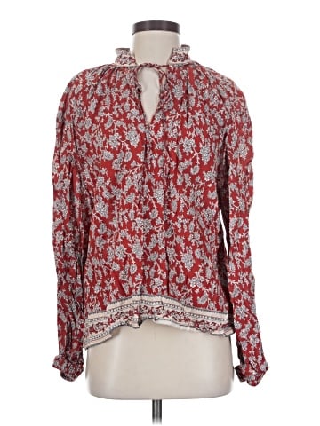Madewell Shirred Popover Top in Paisley Print (view 1)