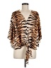 Adrienne Animal Print Tan Kimono Size M - photo 1