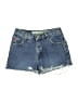 Mudd 100% Cotton Hearts Blue Denim Shorts Size 1 - photo 1