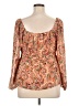 DR2 100% Polyester Orange 3/4 Sleeve Blouse Size XL - photo 2