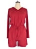 Charming Charlie Solid Red Romper Size XL - photo 1