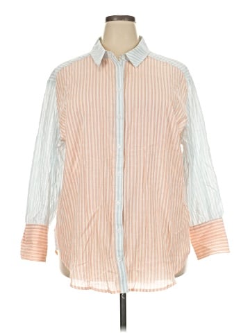 Cato 3/4 Sleeve Button-Down Shirt (view 1)