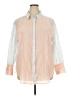 Cato Color Block Orange 3/4 Sleeve Button-Down Shirt Size 18 - photo 1