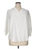 Maurices 100% Polyester Ivory 3/4 Sleeve Blouse Size 0X - photo 1