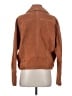 Free People 100% Leather Solid Brown Leather Jacket Size S - photo 2