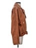 Free People 100% Leather Solid Brown Leather Jacket Size S - photo 4