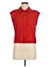 Zara Red Sleeveless Button-Down Shirt Size M - photo 1