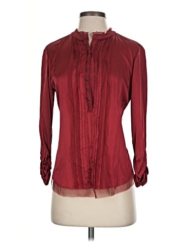 Elie Tahari Long Sleeve Silk Top (view 1)