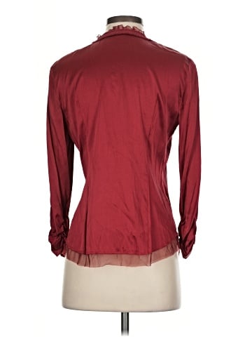 Elie Tahari Long Sleeve Silk Top (view 2)