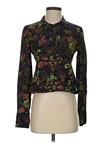 Rachel Comey Long Sleeve Silk Top (view 1)