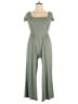 No Comment Solid Green Jumpsuit Size L - photo 1