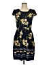 En Focus Studio Print Black Casual Dress Size 8 - photo 1