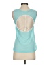 Double Zero 100% Polyester Teal Sleeveless T-Shirt Size S - photo 2