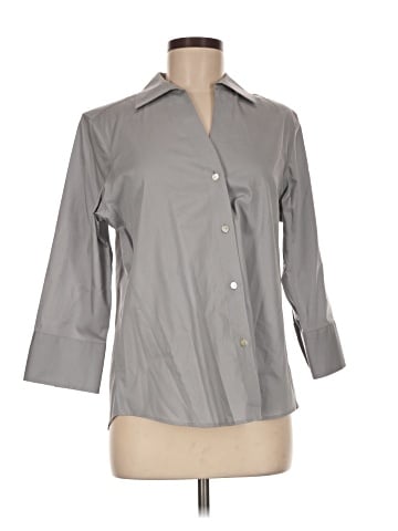 Foxcroft 3/4 Sleeve Button-Down Shirt (view 1)