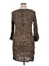 Three Dots 100% Viscose Animal Print Brown Casual Dress Size XL - photo 2