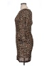Three Dots 100% Viscose Animal Print Brown Casual Dress Size XL - photo 5