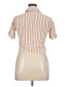 Style Envy 100% Rayon Stripes Tan Short Sleeve Blouse Size XL - photo 2