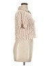 Style Envy 100% Rayon Stripes Tan Short Sleeve Blouse Size XL - photo 4