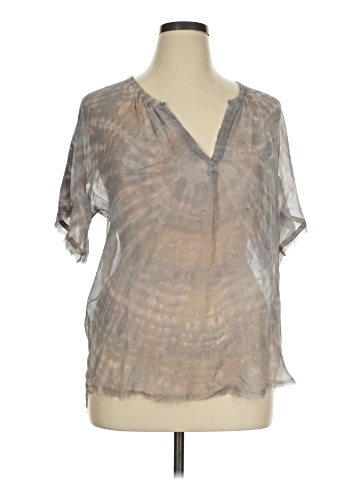 Raquel Allegra Short Sleeve Silk Top (view 1)