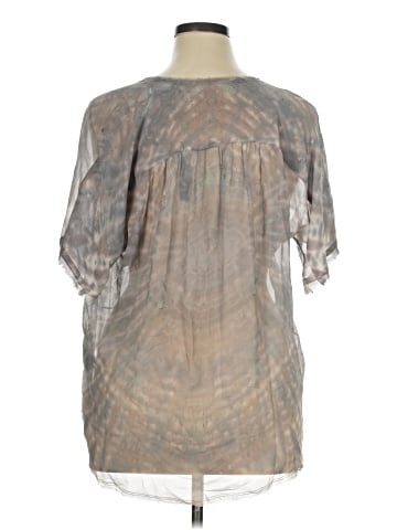 Raquel Allegra Short Sleeve Silk Top (view 2)