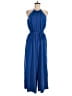 Halston Solid Blue Jumpsuit Size 6 - photo 1
