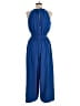 Halston Solid Blue Jumpsuit Size 6 - photo 2