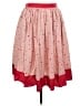 Unique Vintage Hearts Red Casual Skirt Size XL - photo 1