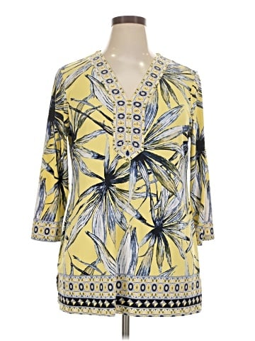 JM Collection 3/4 Sleeve Blouse (view 1)