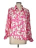 Q2 Floral Pink 3/4 Sleeve Blouse Size L - photo 1