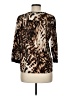 Notations Animal Print Brown 3/4 Sleeve Blouse Size M - photo 2