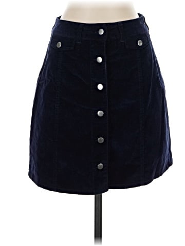Buttons Denim Skirt (view 1)