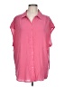 Torrid Pink Sleeveless Button-Down Shirt Size Lg Plus (0) - photo 1