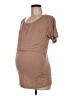 Smallshow Tan Short Sleeve T-Shirt Size Med Maternity - photo 1