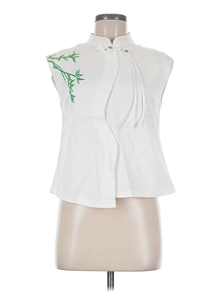 Pre-owned Assorted Brands Sleeveless Blouse In White
