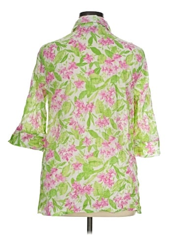 Paraphrase 3/4 Sleeve Button-Down Shirt (view 2)
