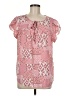 Angashion Pink Short Sleeve Blouse Size M - photo 1