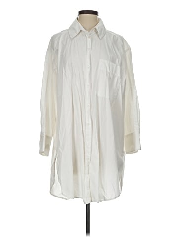 Zara 3/4 Sleeve Button-Down Shirt (view 1)